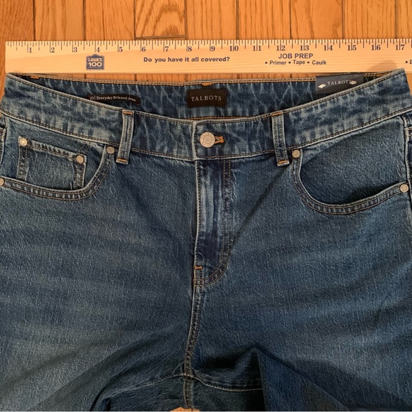 TALBOTS Everyday Relaxed Jeans women's Blue Jeans size 10 ankle length NWT - Picture 9 of 16